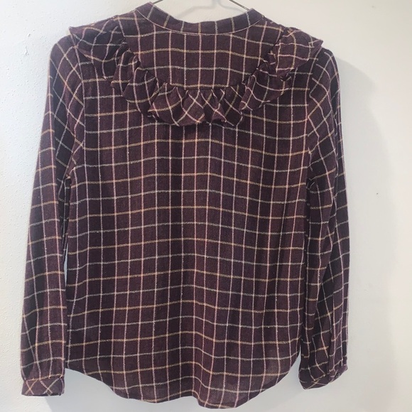 MADWELL Ruffle front button flannel - Picture 10 of 11